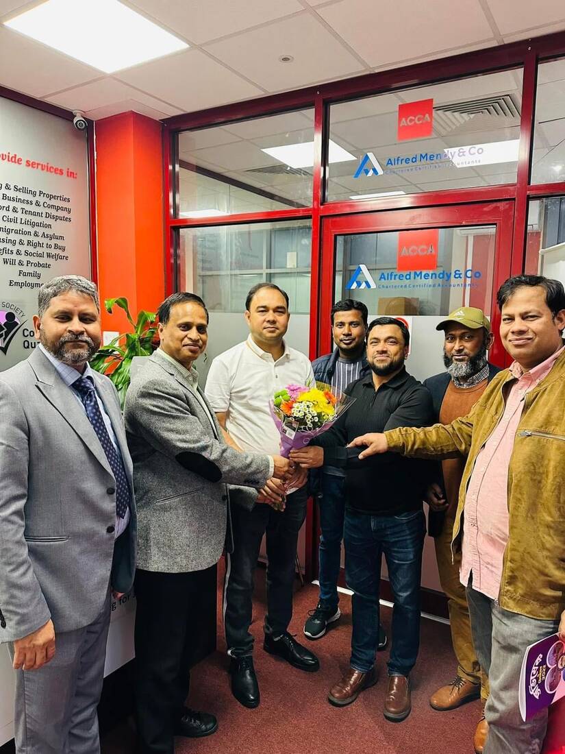 Felicitating a guest